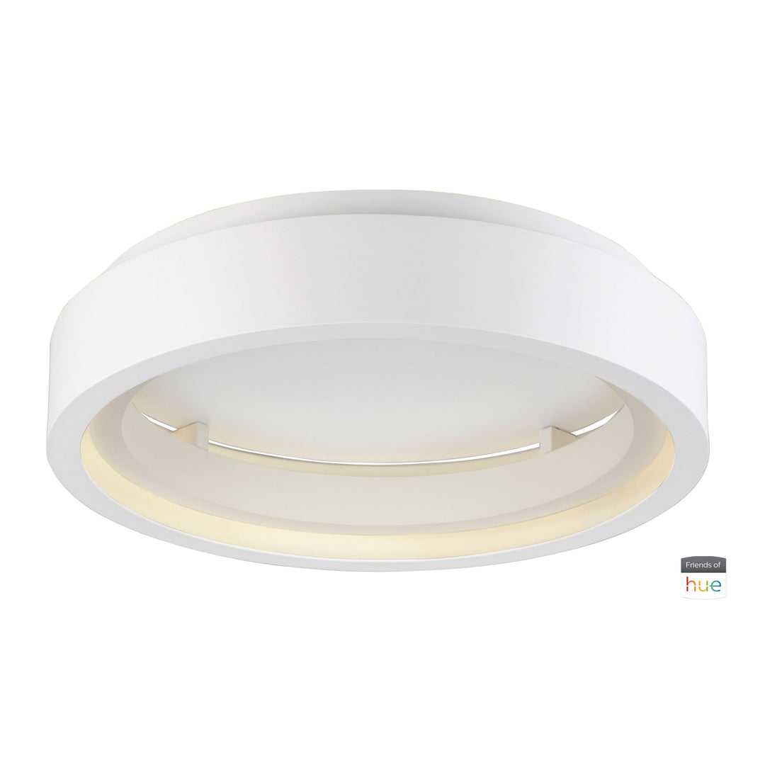 iCorona Friends of Hue LED Flush Mount by ET2 Lighting in Matte White, front view