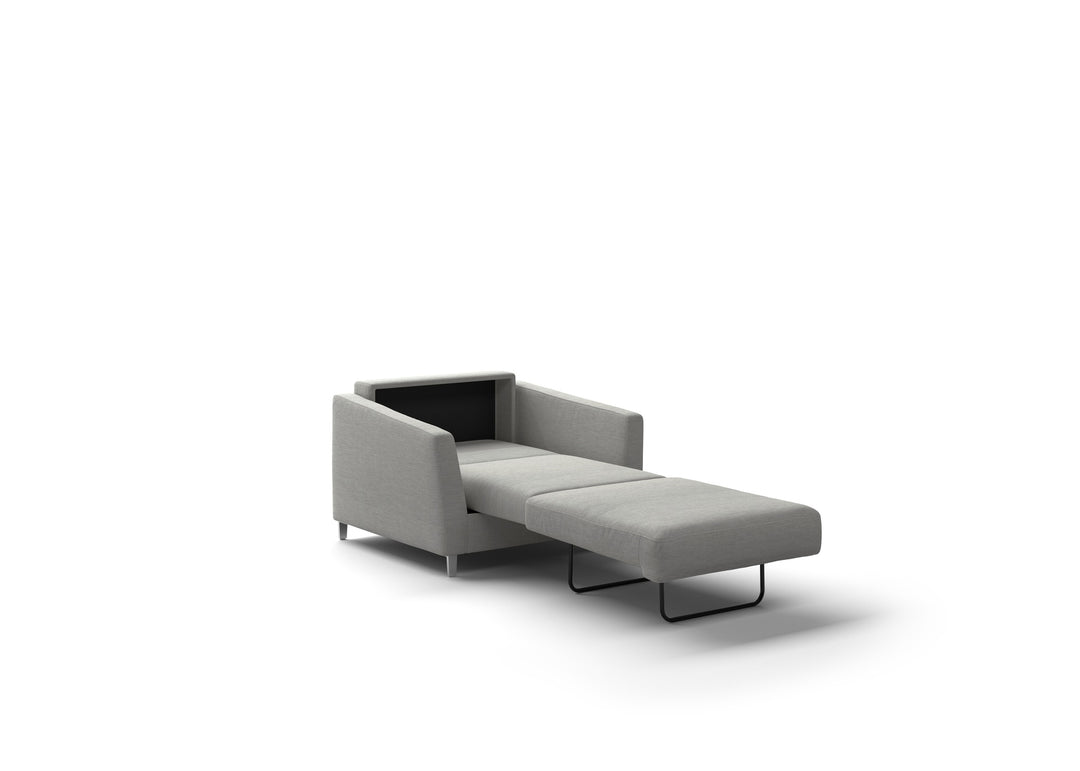 Monika Cot sleeper opened, Oliver 173, Chrome legs