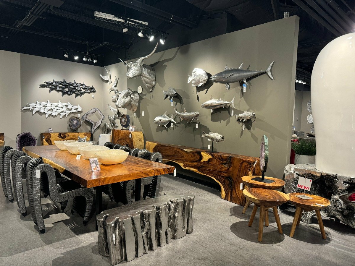 Colossal Cast Stone Sculpture Single Hole, Charcoal Stone Sculptures & Statues Phillips Collection