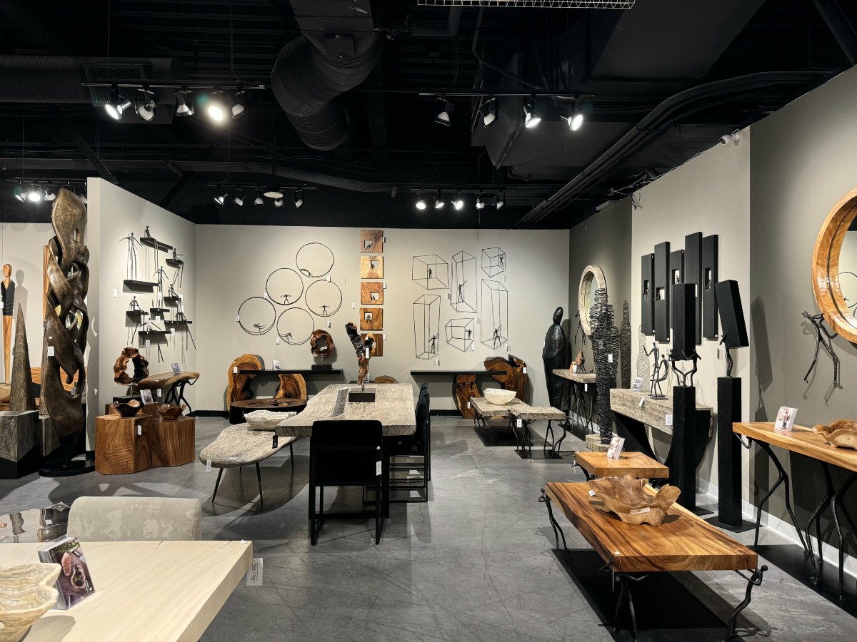 Atlas Desk Natural, Waterfall Leg Desks Phillips Collection