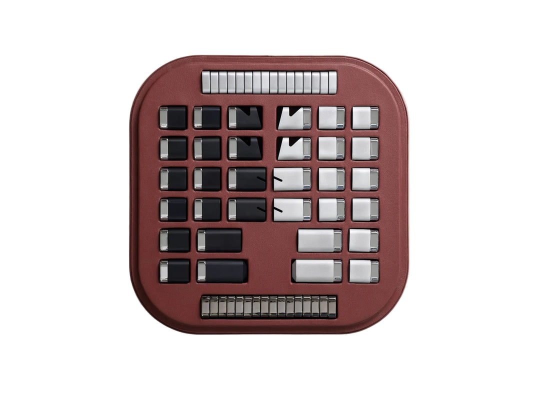Impatia Leather Chess and Checkers Game Set, open box detail