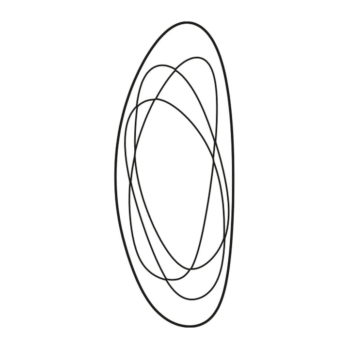 Inciso Wall Mirror by Connubia line drawing