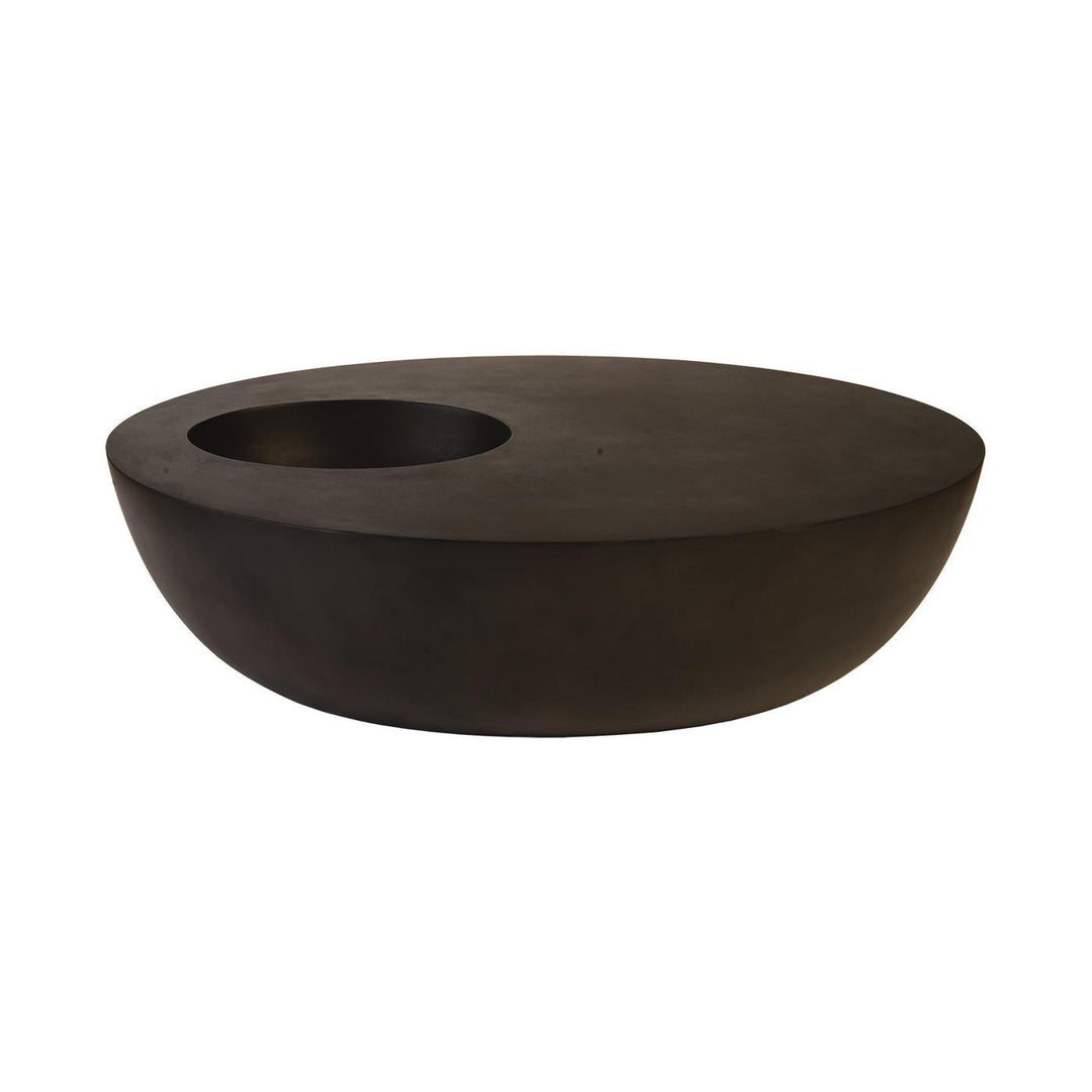 Indent Coffee Table, Oval, Black by Phillips Collection — centered product view