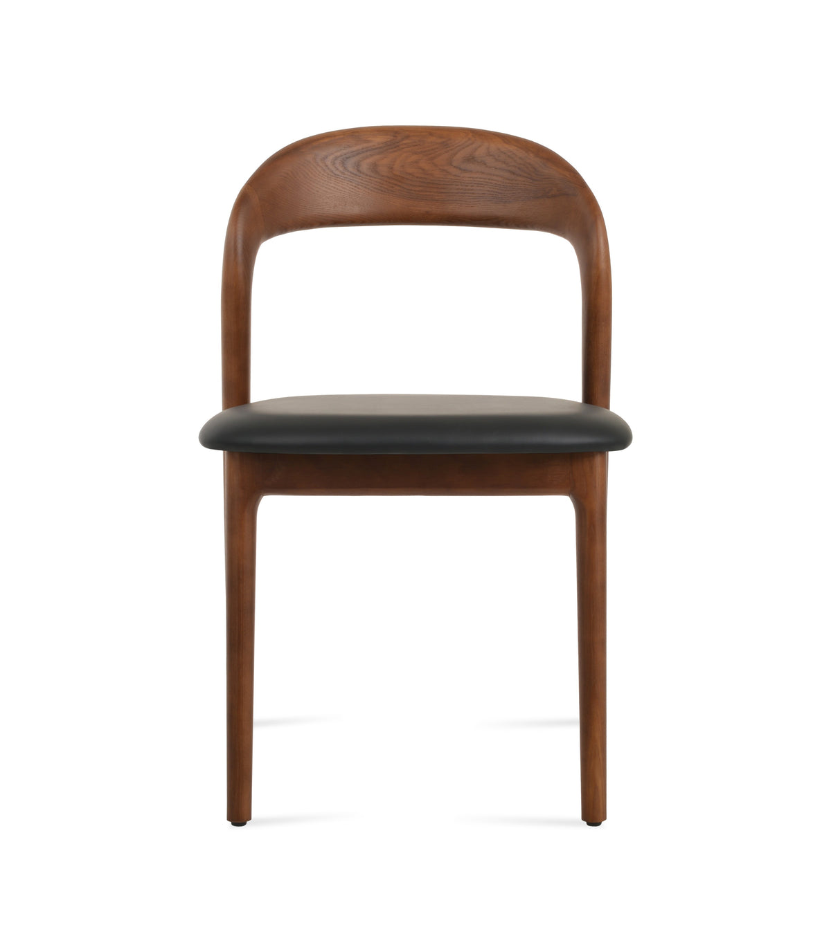 Infinity Dining Chair — black PPM-S seat, solid ash walnut finish