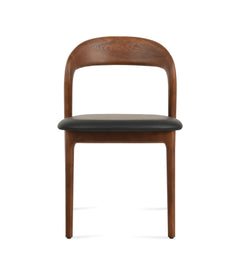 Infinity Dining Chair — black PPM-S seat, solid ash walnut finish