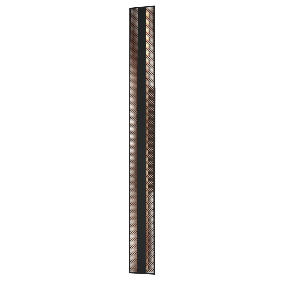 Interlace 60" LED Outdoor Wall Sconce by ET2 Lighting in Black / Aged Copper, front view