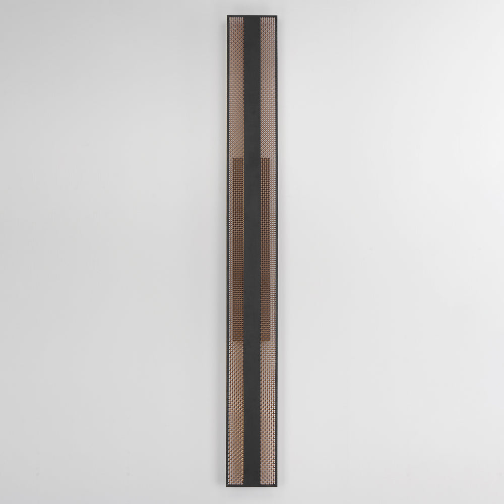 Interlace 60" LED Outdoor Wall Sconce by ET2 Lighting, styled view 1