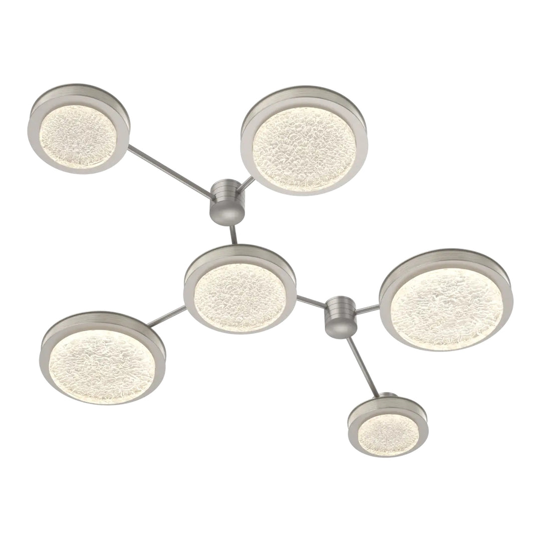 Iris Hub &amp; Spoke by Hammerton Studio – 6 Light Linear in Beige Silver