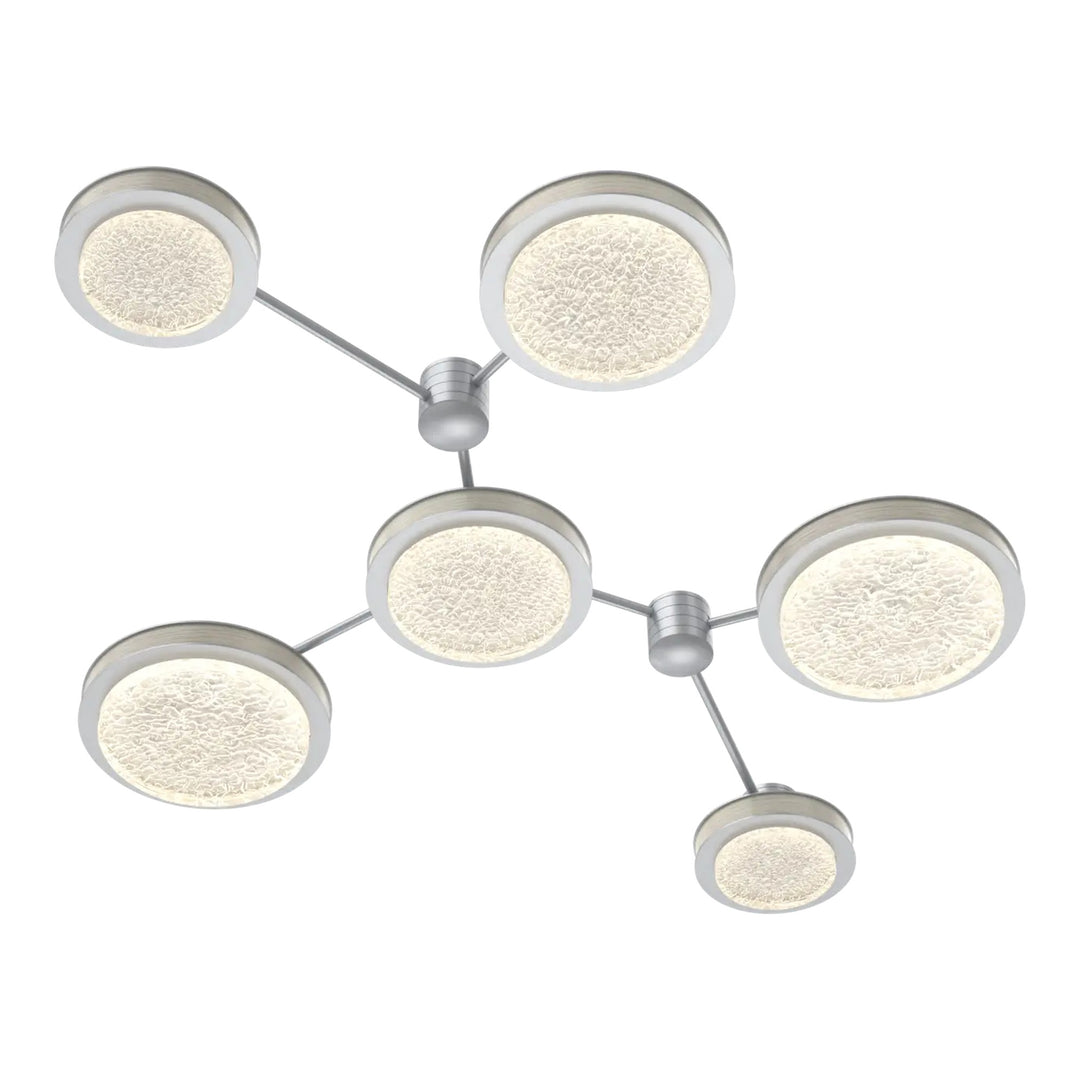Iris Hub &amp; Spoke by Hammerton Studio – 6 Light Linear in Classic Silver