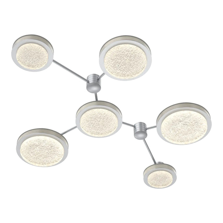 Iris Hub &amp; Spoke by Hammerton Studio – 6 Light Linear in Classic Silver
