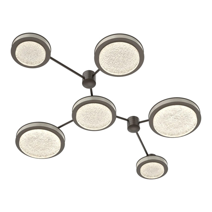 Iris Hub &amp; Spoke by Hammerton Studio – 6 Light Linear in Flat Bronze