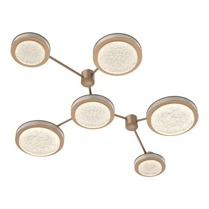 Iris Hub &amp; Spoke by Hammerton Studio – 6 Light Linear in Novel Brass