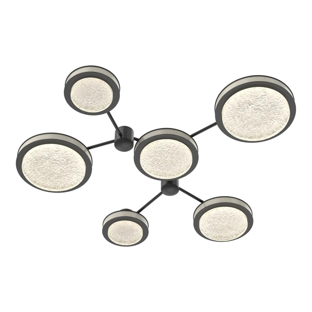 Iris Hub &amp; Spoke by Hammerton Studio – 6 Light Round in Matte Black
