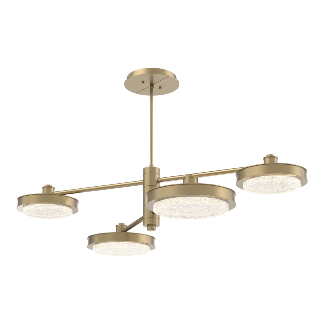 Iris Mobile Chandelier by Hammerton Studio – 4 Lights in Gilded Brass