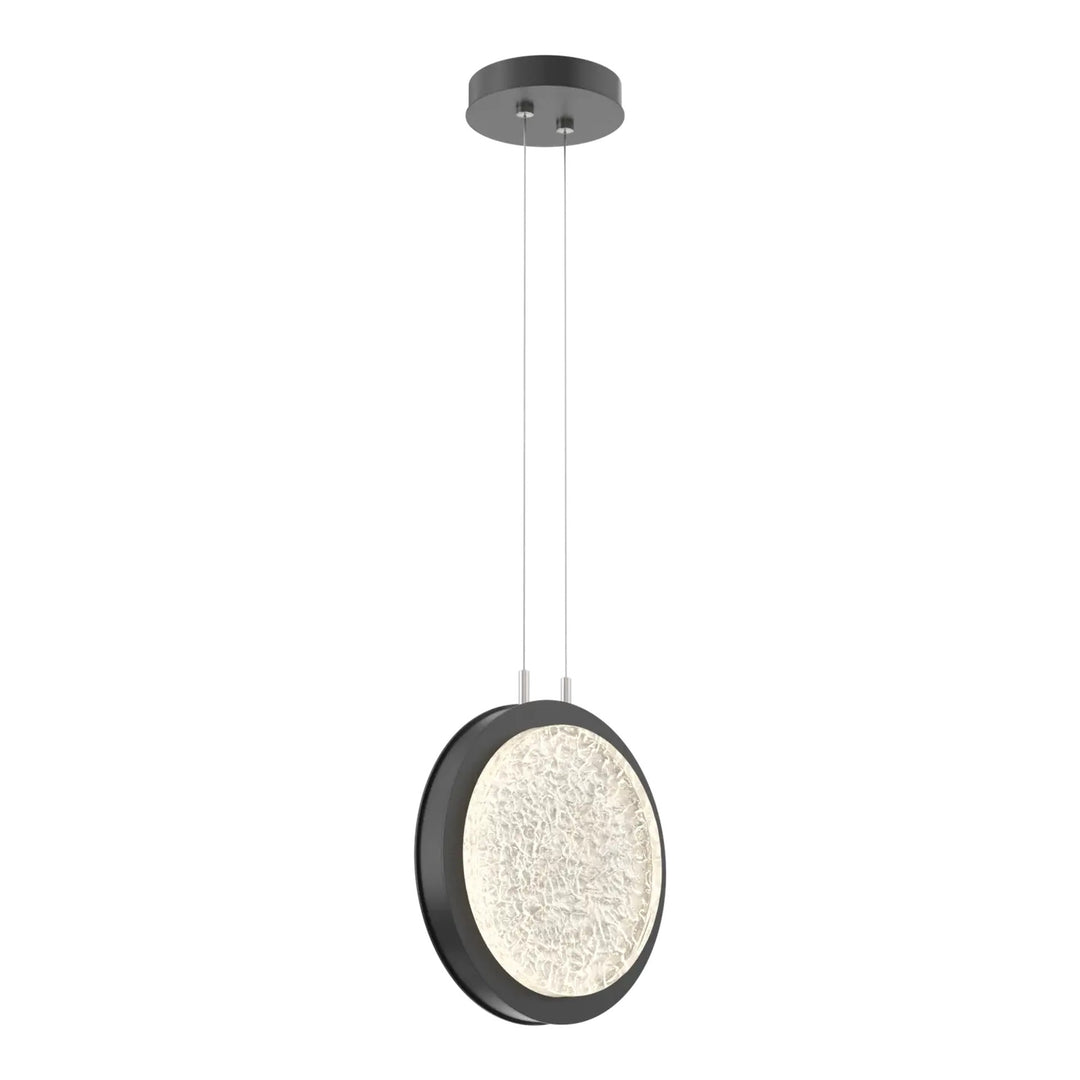 Iris Pendant by Hammerton Studio in Matte Black with Matching Panel accent