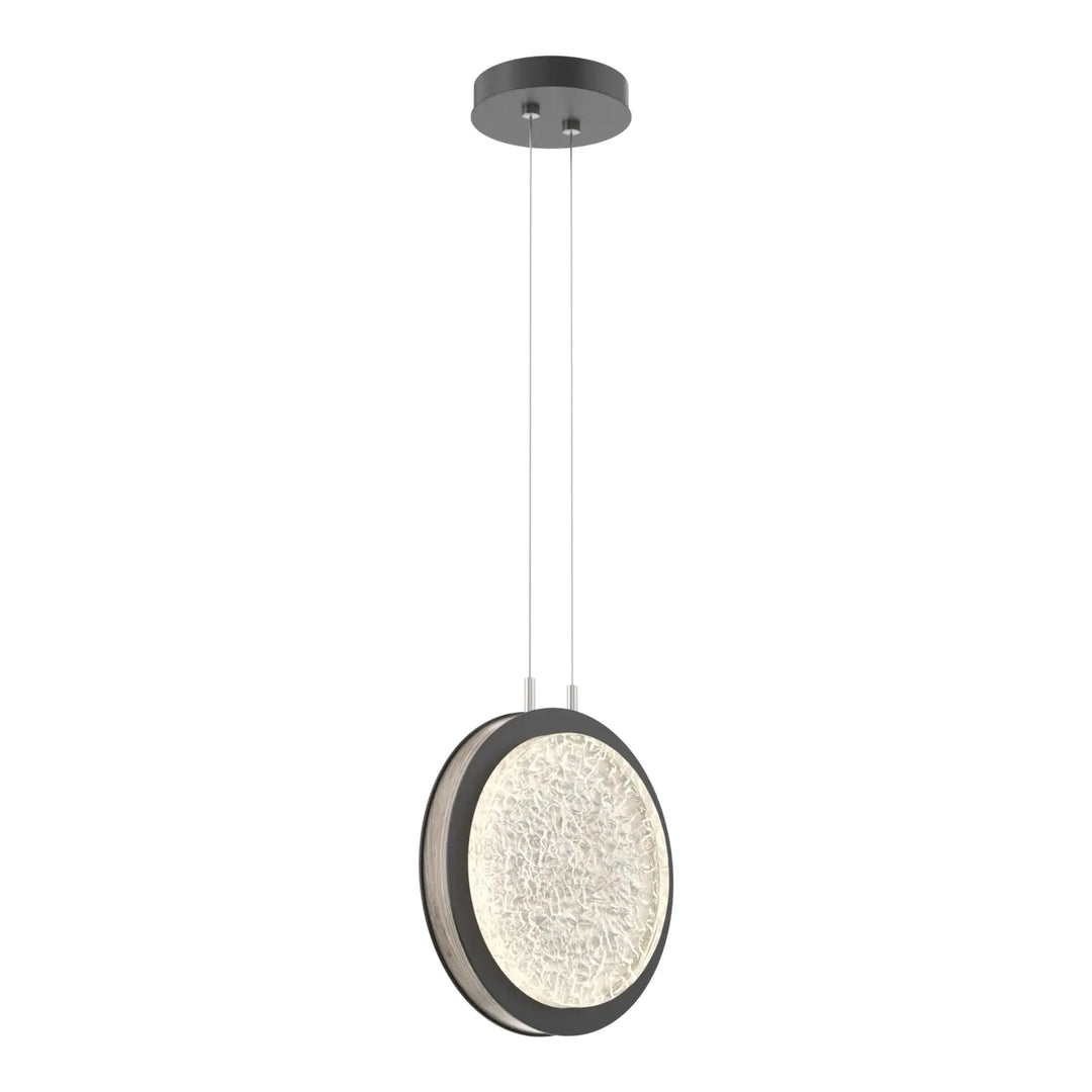 Iris Pendant by Hammerton Studio in Matte Black with Wood - Ash accent