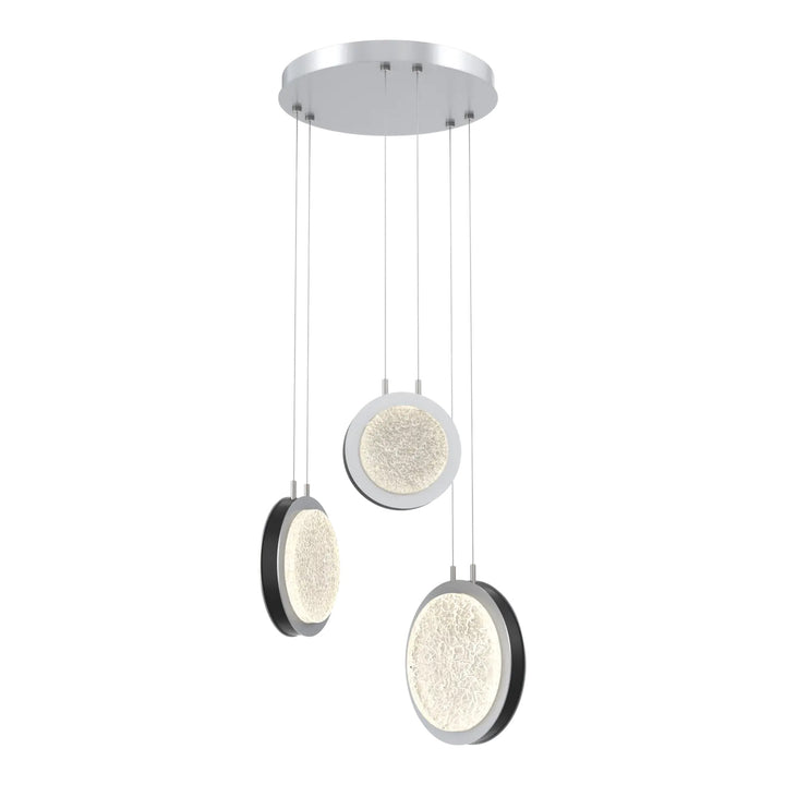 Iris Round Pendant Chandelier by Hammerton Studio – 3 Lights in Classic Silver
