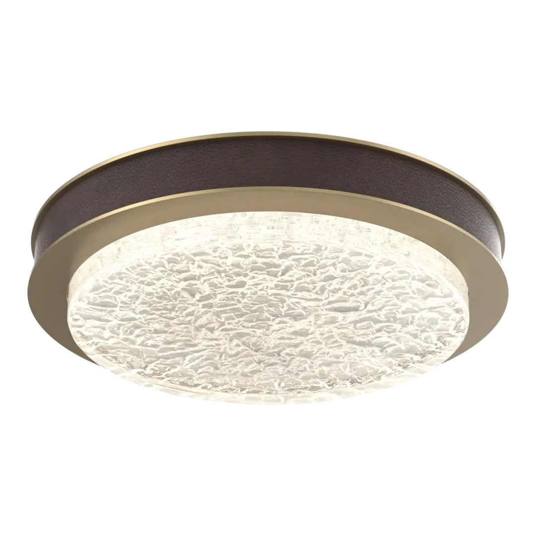 Iris Single Glass Sconce &amp; Flush Mount by Hammerton Studio in Gilded Brass