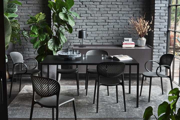Iron Dining Table by Connubia in a styled interior