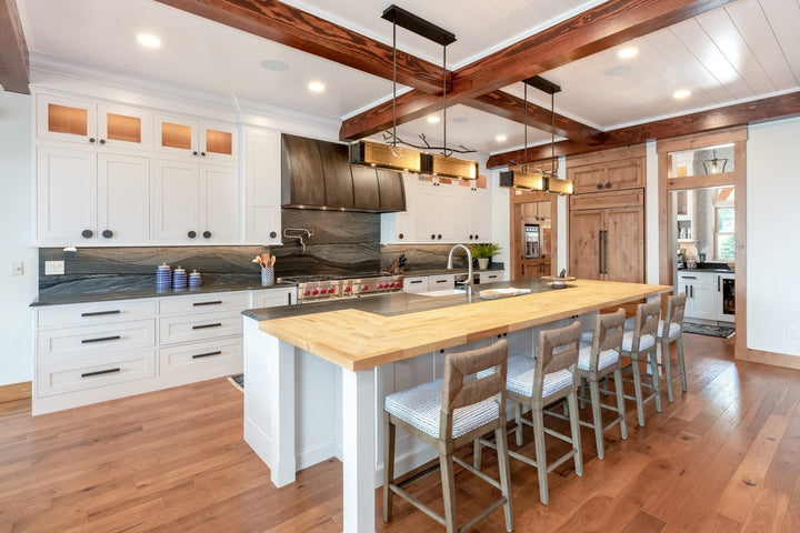 Ironwood Linear Chandelier by Hammerton Studio in a styled interior