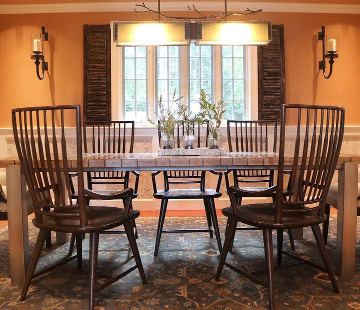 Ironwood Linear Chandelier by Hammerton Studio in a styled interior
