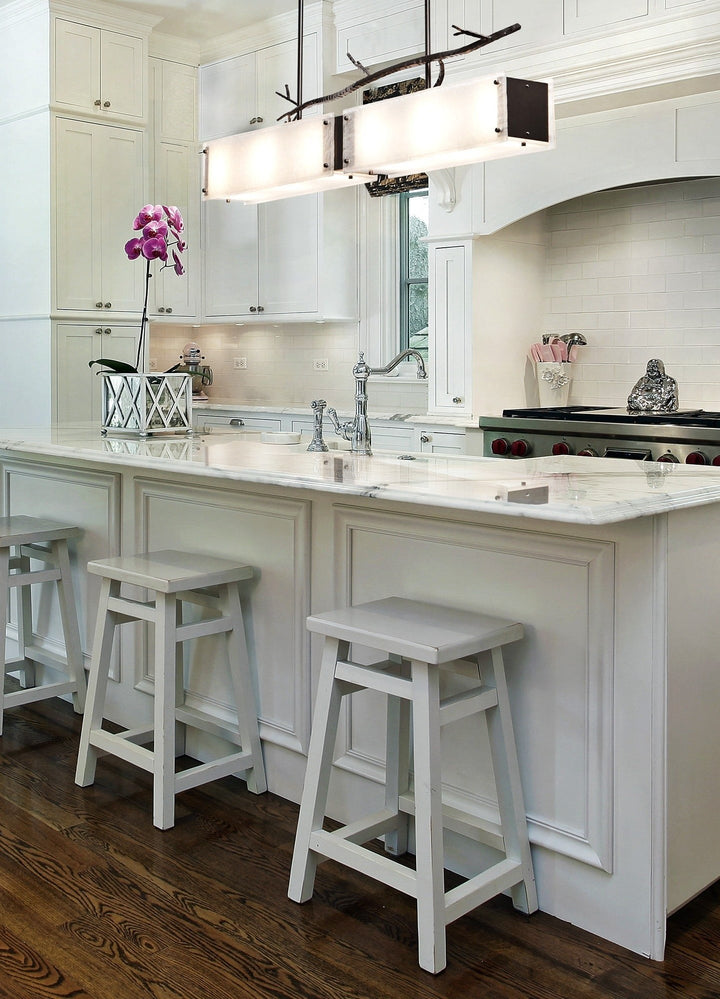 Ironwood Linear Chandelier by Hammerton Studio in a styled interior