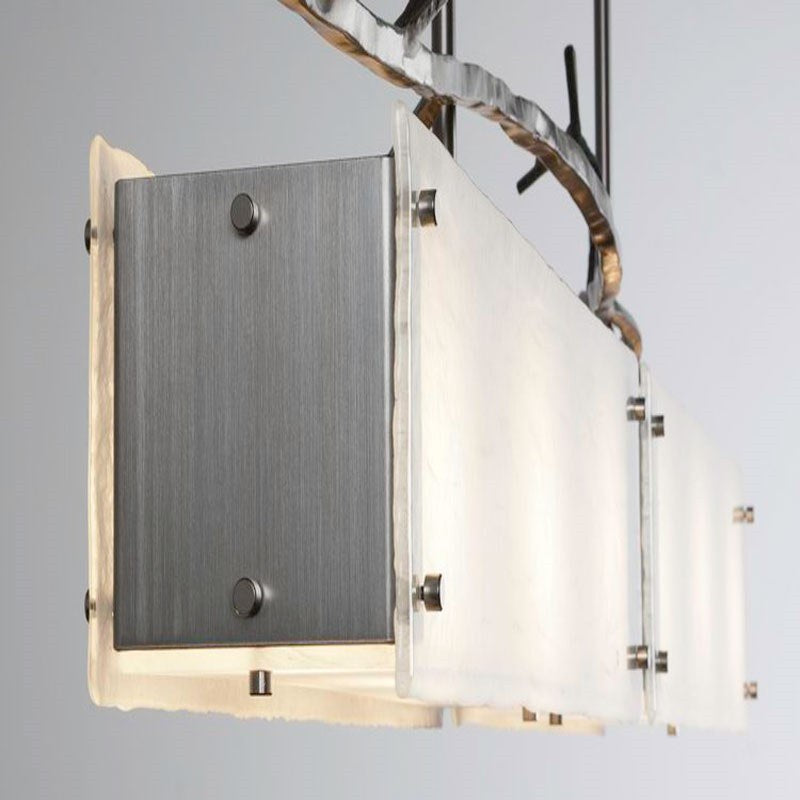 Ironwood Linear Chandelier by Hammerton Studio in a styled interior