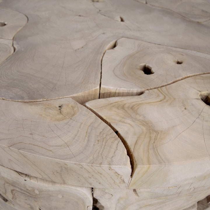 Brixton Bleached Teak Coffee Table, detail 1 view