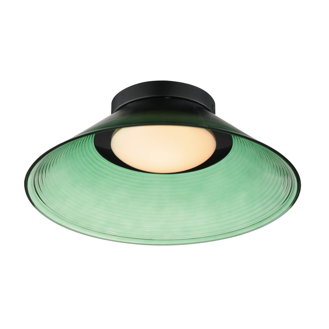 Jensen 12" Wall Sconce by ET2 Lighting in Black, front view