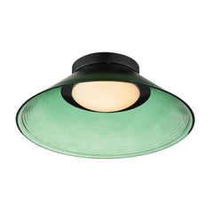 Jensen 12" Wall Sconce by ET2 Lighting in Black, front view