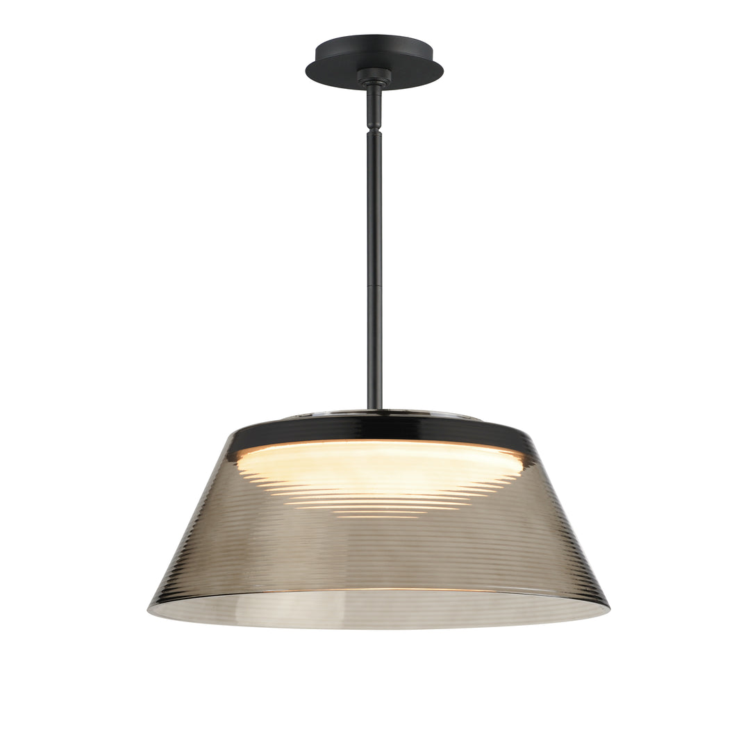 Jensen 18" LED Pendant by ET2 Lighting in Black finish