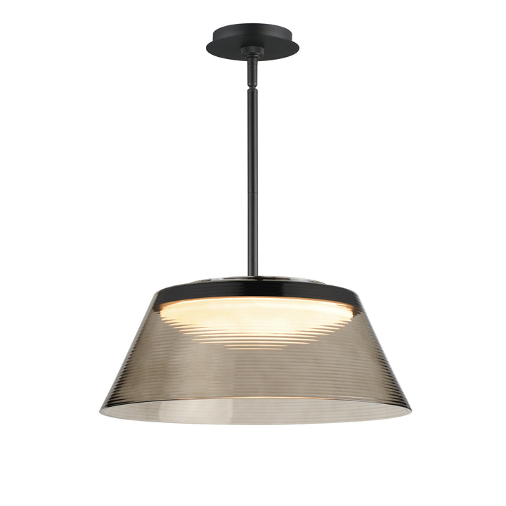 Jensen 18" LED Pendant by ET2 Lighting in Black finish