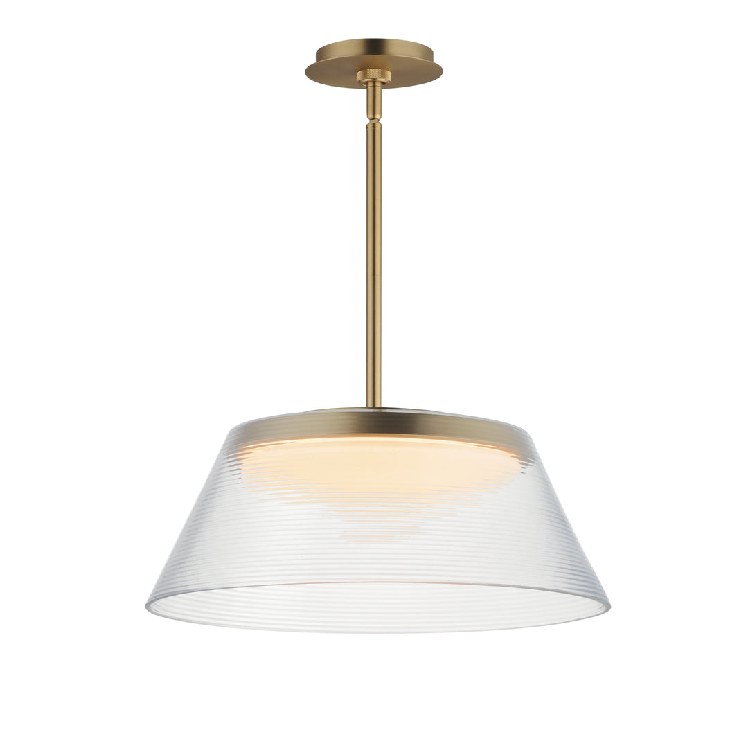 Jensen 18" LED Pendant by ET2 Lighting in Satin Brass finish