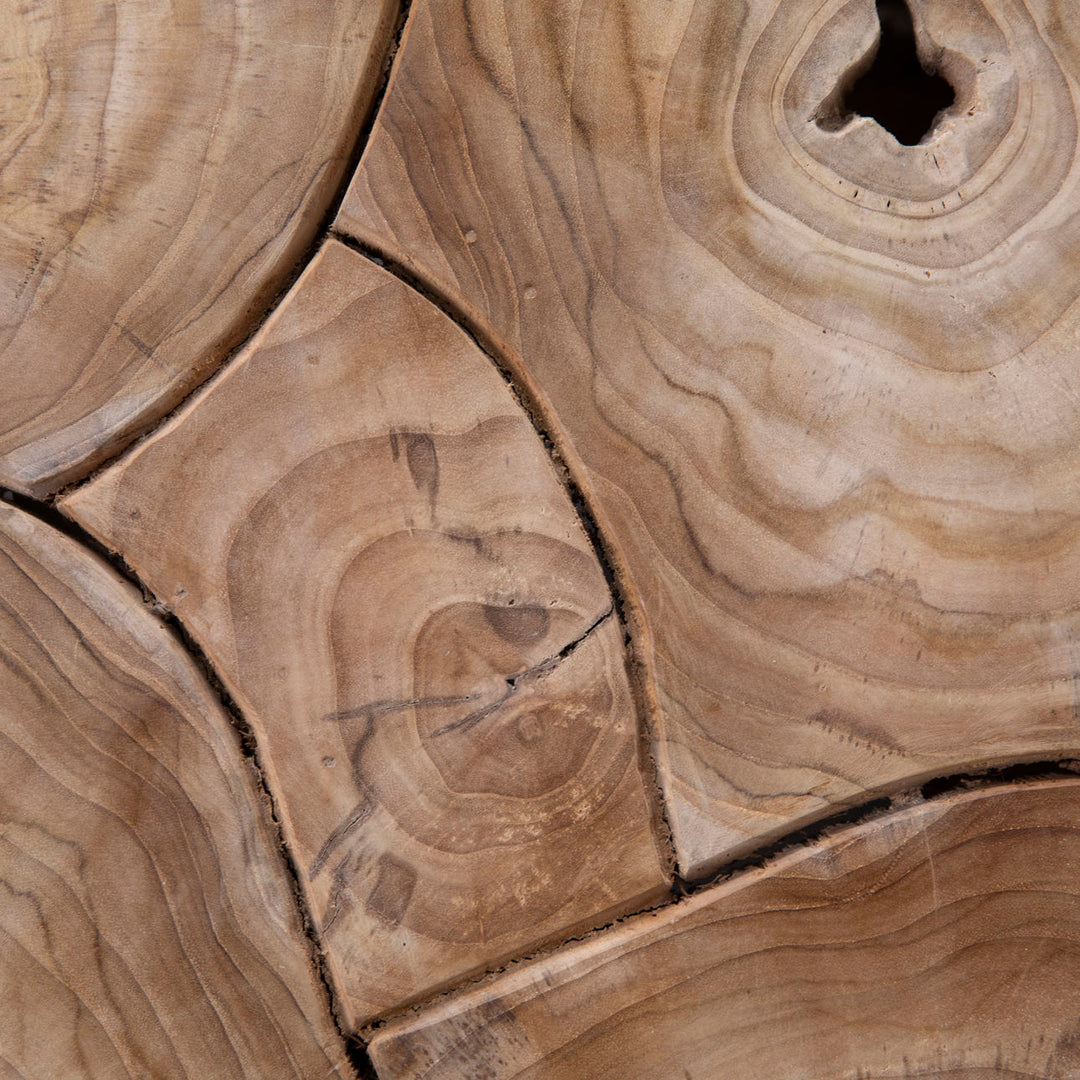 Bryn Teak Side Table, Natural, detail 2 view
