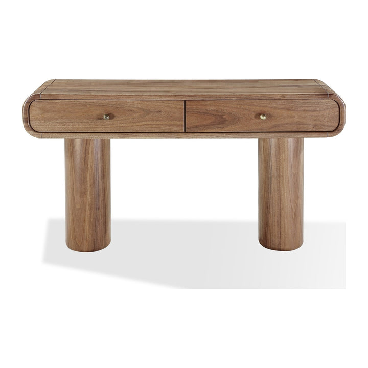 Juba Walnut Console Table by Modus in Mongoose — product view on a white background