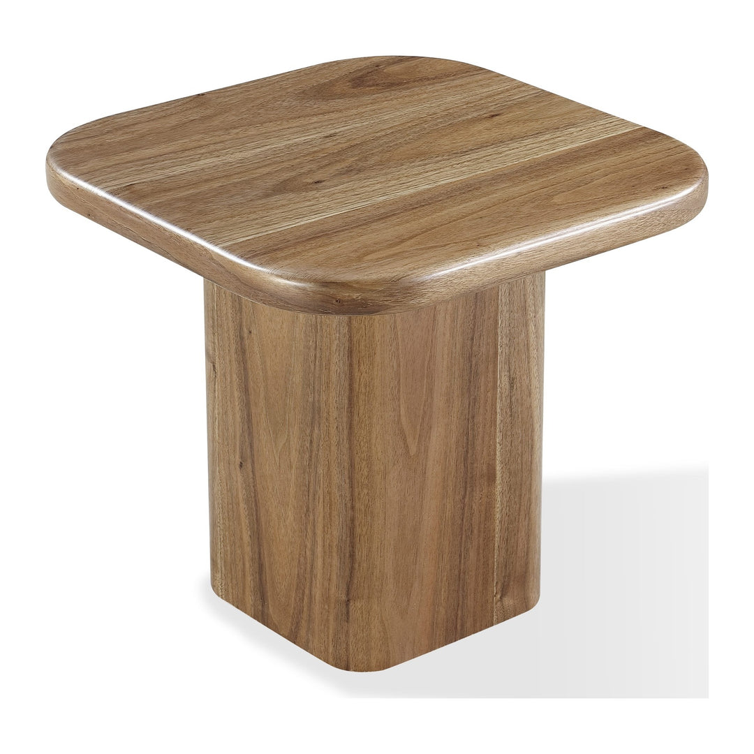 Juba Walnut End Table by Modus in Mongoose — product view on a white background