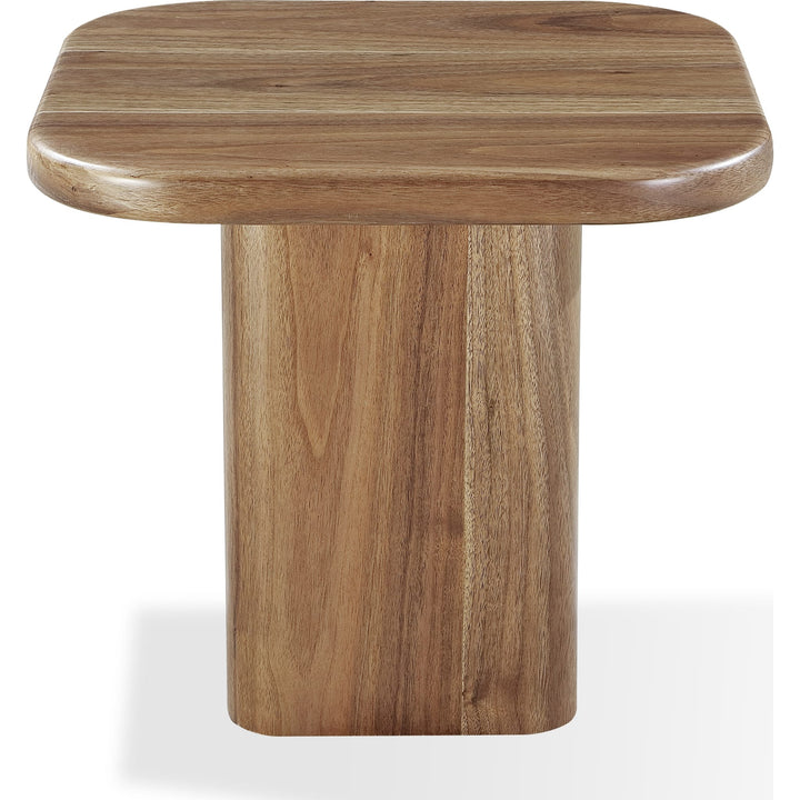 Juba Walnut End Table in Mongoose — product view on a white background