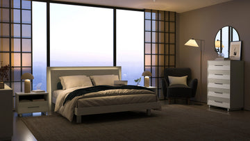 Kava 9619 King Bed by BDI | Modern Smart Platform Bed