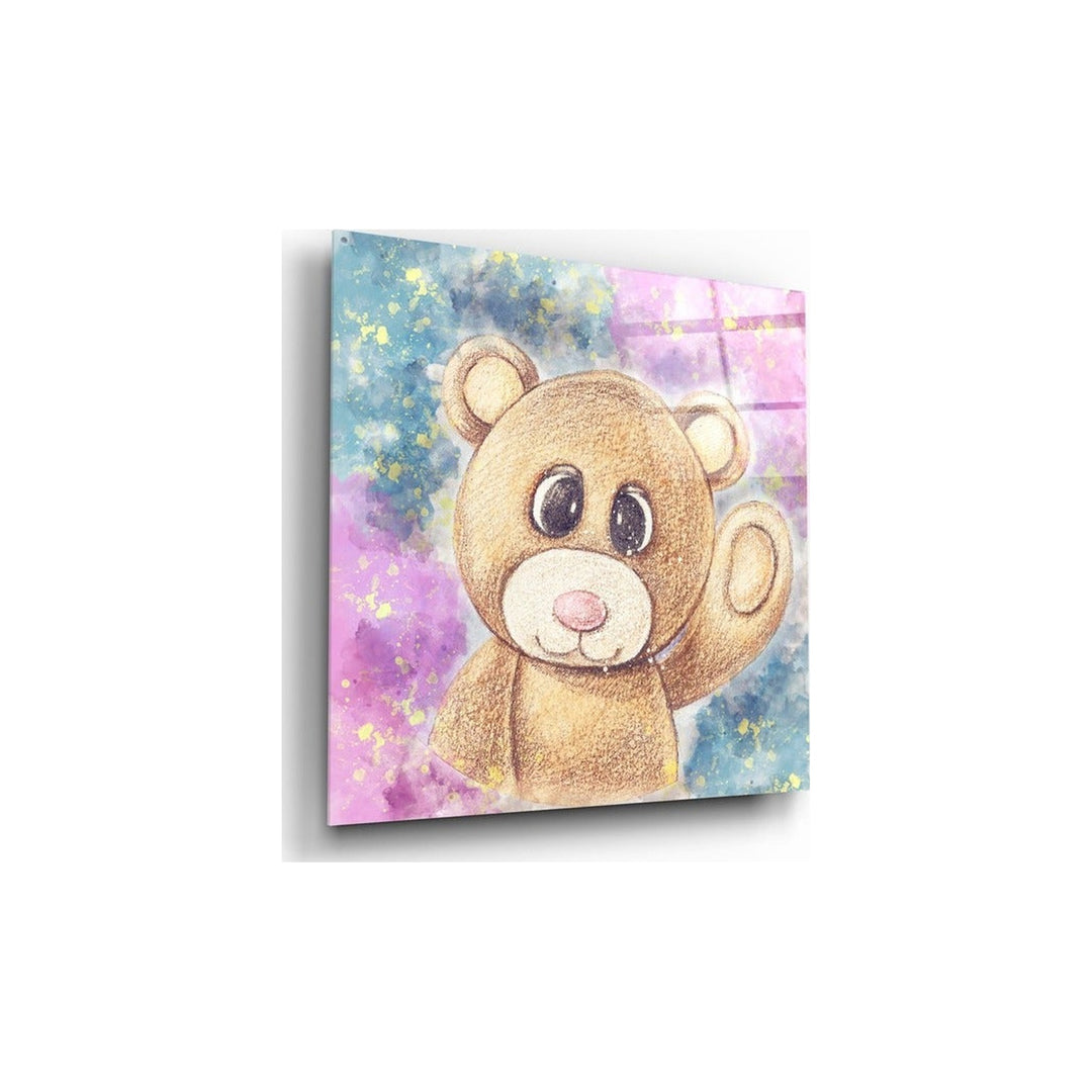 Teddy Bear Glass Wall Art Insigne