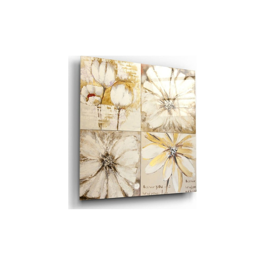Flowers Glass Wall Art Insigne