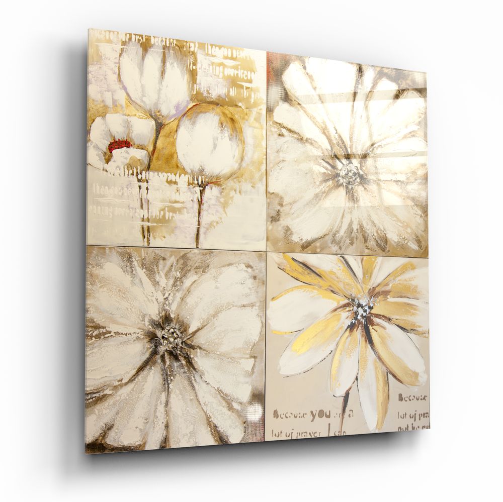Flowers Glass Wall Art.