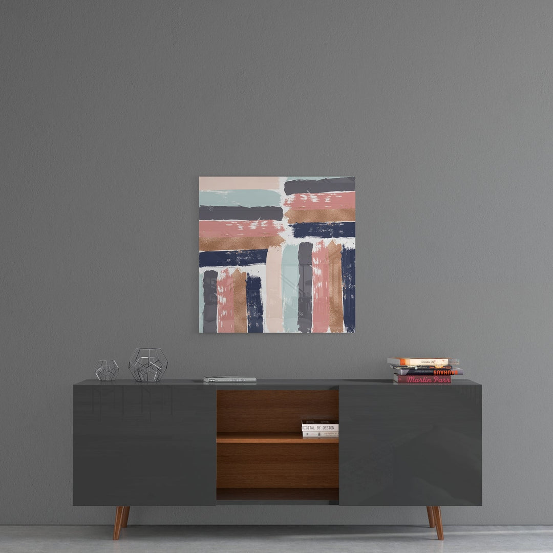Brush Marks Glass Wall Art.