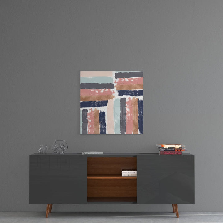 Brush Marks Glass Wall Art.