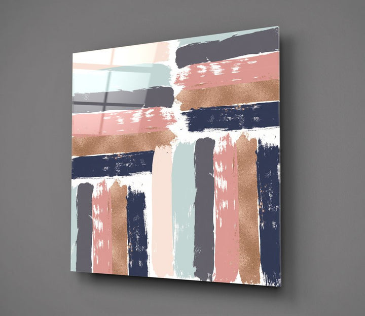 Brush Marks Glass Wall Art.
