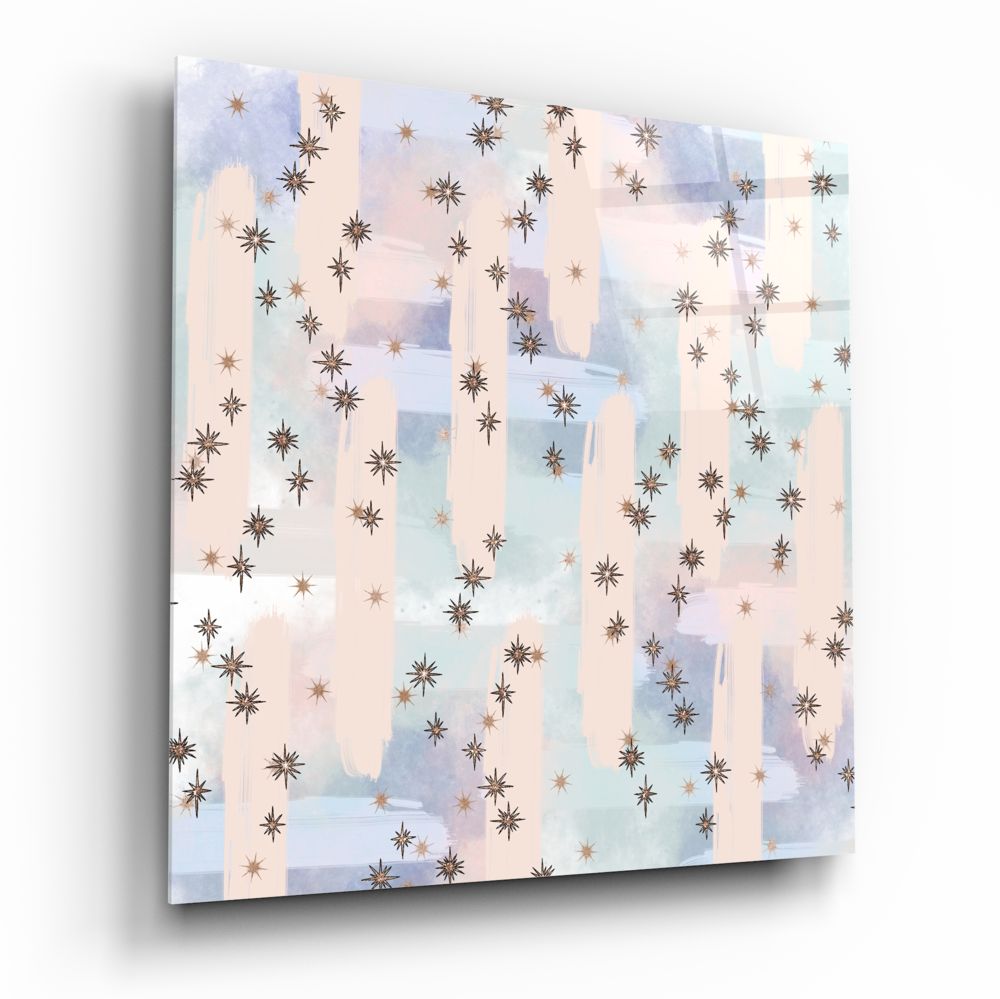 Dreamy Stars Glass Wall Art.