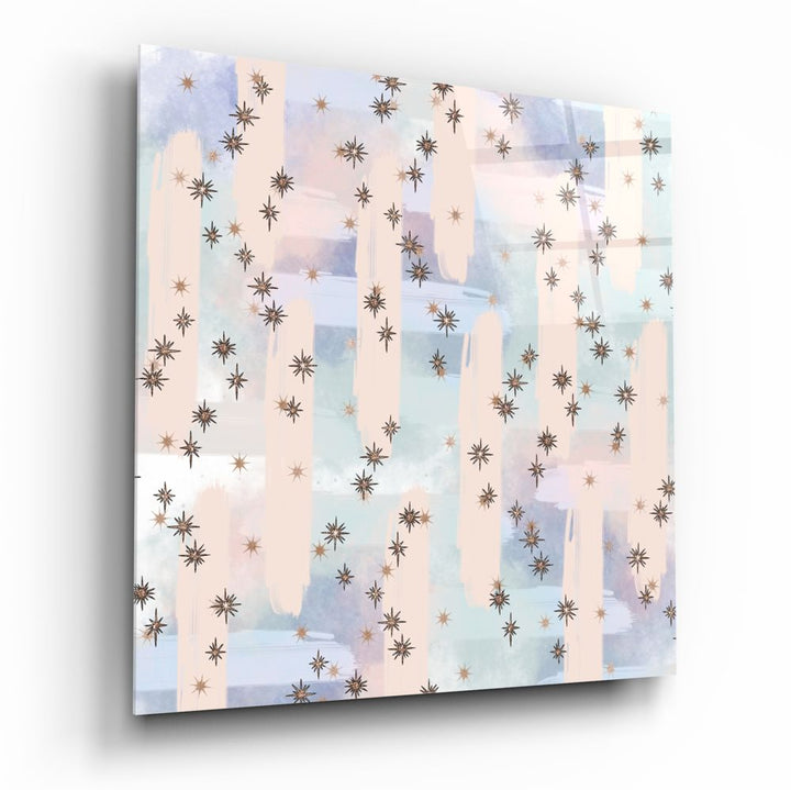 Dreamy Stars Glass Wall Art.