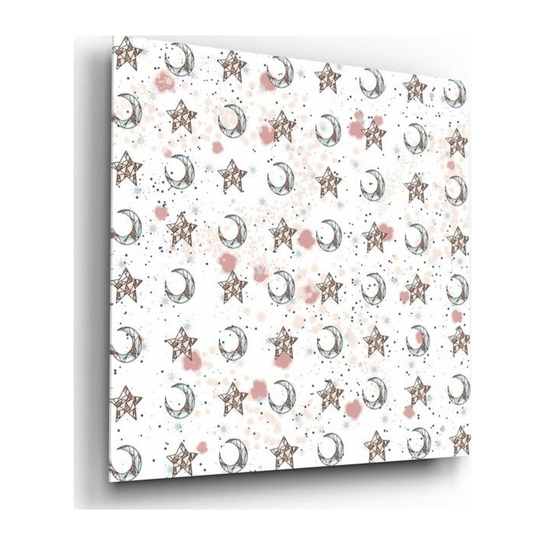 Moon Star Pattern Glass Wall Art Insigne