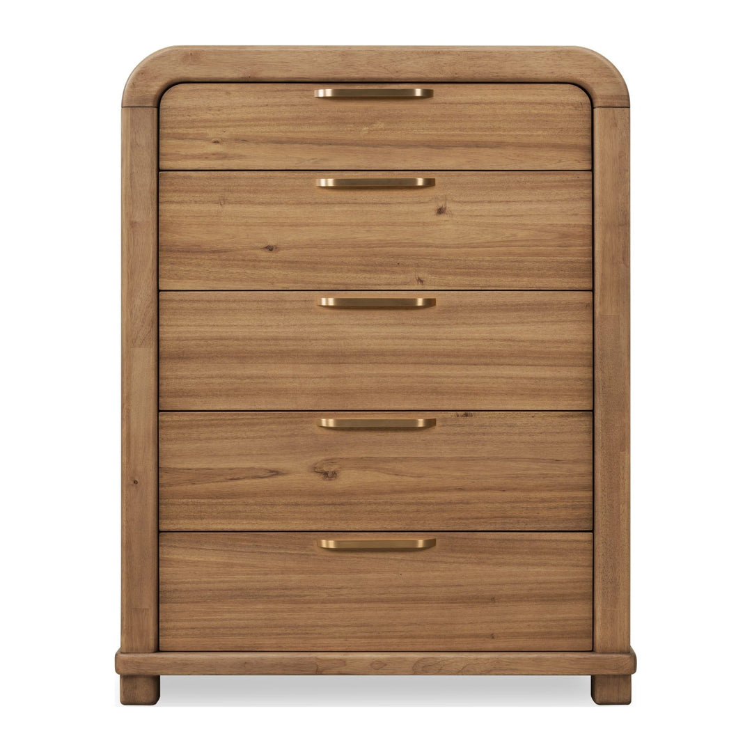 Kione Five Drawer Chest by Modus in Lioness — on a white background
