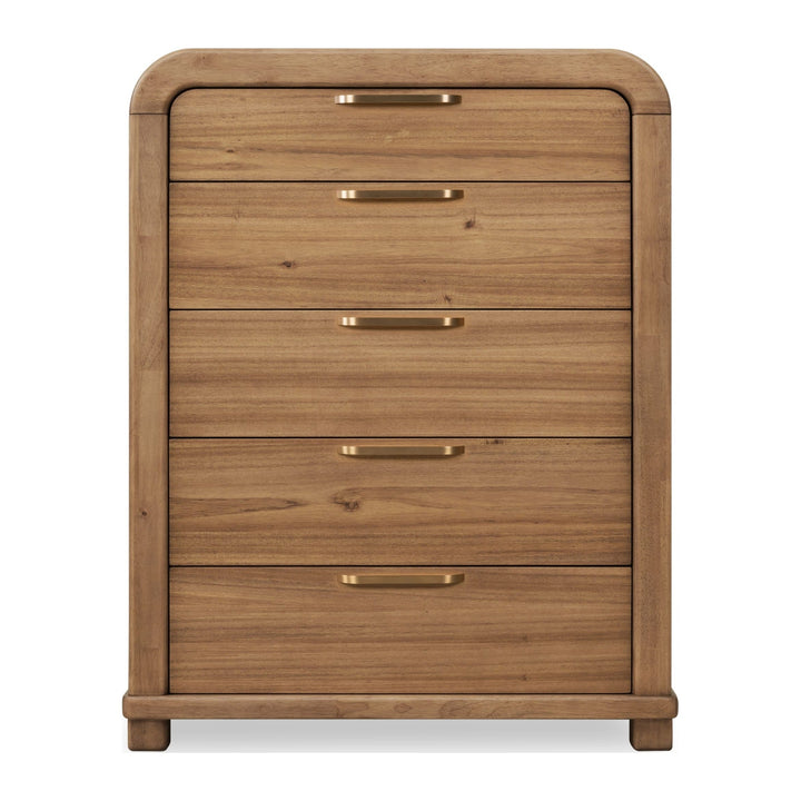 Kione Five Drawer Chest by Modus in Lioness — on a white background