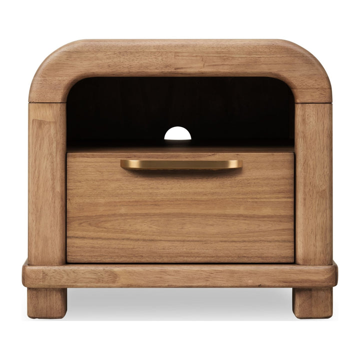 Kione One Drawer Nightstand by Modus in Lioness — on a white background
